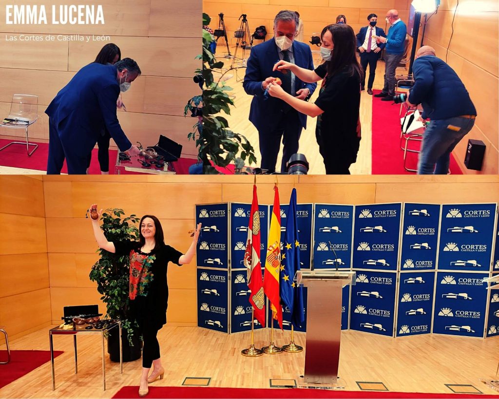 Emma Lucena en las Cortes de Castilla y León